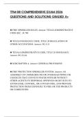 TFM-08 COMPREHENSIVE EXAM 2026 QUESTIONS AND SOLUTIONS GRADED A&plus;