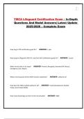 YMCA Lifeguard Certification Exam &ndash; In-Depth Questions And Model Answers&vert; Latest Update 2025&sol;2026 &ndash; Complete Exam