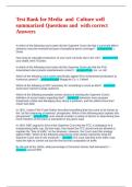 TEST BANK FOR MEDIA AND CULTURE  WELL SUMMARIZED QUESTION ANDS ANSWER