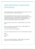 MANA 3318 UTA Exam 1 Questions With Correct Answers&period;