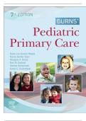 Complete Test Bank &ndash; Burns Pediatric Primary Care&comma; 7th Edition &vert; Full Coverage of All Chapters with Verified Answers&comma; Clinical Scenarios&comma; and Updated 2025 Study Support