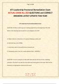ATI Leadership Proctored Remediation Exam ACTUAL EXAM ALL 350 QUESTIONS and CORRECT ANSWERS LATEST UPDATE THIS YEAR