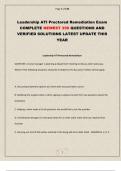 Leadership ATI Proctored Remediation Exam COMPLETE NEWEST 350 QUESTIONS AND VERIFIED SOLUTIONS LATEST UPDATE THIS YEAR