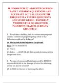 ILLINOIS PUBLIC ADJUSTER 2025&sol;2026  BANK 2 VERSIONS QUESTIONS AND  ACCURATE ACTUAL EXAM WITH  FREQUENTLY TESTED QUESTIONS  AND STUDY GUIDE &sol; EXPERTLY  VERIFIED FOR GUARANTEED  PASS&sol;BEST GRADED ALREADY  GRADED A&plus; 