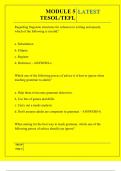 MODULE 5 TESOL&sol;TEFL QUESTIONS AND ANSWERS 2026