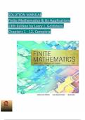 SOLUTION MANUAL for Finite Mathematics & Its Applications 13th Edition by Larry J. Goldstein.|All Chapters 1 - 12, Complete guide.