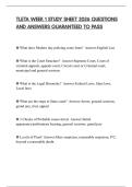 TLETA WEEK 1 STUDY SHEET 2026 QUESTIONS AND ANSWERS GUARANTEED TO PASS