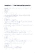 Ambulatory Care Nursing Certification Questions with correct Answers &lpar;A&plus; GRADED 100&percnt; VERIFIED&rpar;&vert; 2025&sol;2026