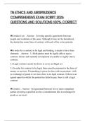 TN ETHICS AND JURISPRUDENCE COMPREHENSIVE EXAM SCRIPT 2026 QUESTIONS AND SOLUTIONS 100&percnt; CORRECT