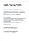 Galen advanced med surg exam 1 Questions with Verified Answers