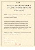 Home Inspector National Exam ACTUAL EXAM ALL 1000 QUESTIONS AND CORRECT ANSWERS LATEST UPDATE THIS YEAR