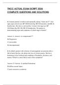 TNCC ACTUAL EXAM SCRIPT 2026 COMPLETE QUESTIONS AND SOLUTIONS