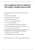 TNCC EXAMINATION TEST 2026 QUESTIONS WITH CORRECT ANSWERS ALREADY PASSED