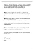 TOSCA TRICENTIS AS2 ACTUAL EXAM SCRIPT 2026 QUESTIONS WITH SOLUTIONS