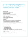 PPN 302 Week 2 Health Promotion&comma; Health Social Determinants of HealthEquity exam questions with correct answers&period;