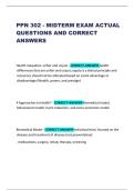 PPN 302 - MIDTERM EXAM ACTUAL QUESTIONS AND CORRECT ANSWERS