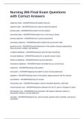 Nursing 265 Final Exam Questions with Correct Answers