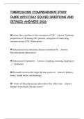 TUBERCULOSIS COMPREHENSIVE STUDY GUIDE WITH FULLY SOLVED QUESTIONS AND DETAILED ANSWERS 2026