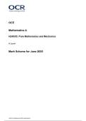 A Level Mathematics A (H240/03) Pure Mathematics & Mechanics Paper 3 Mark Scheme | June 2025 – Complete Solutions