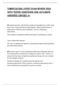 TUBERCULOSIS LATEST EXAM REVIEW 2026 WITH TESTED QUESTIONS AND ACCURATE ANSWERS GRADED A&plus;