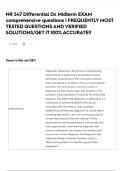 NR 547 Differential Dx Midterm EXAM comprehensive questions &vert; FREQUENTLY MOST TESTED QUESTIONS AND VERIFIED SOLUTIONS&sol;GET IT 100&percnt; ACCURATE&excl;&excl;