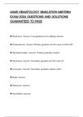 UAMS HEMATOLOGY SIMULATION MIDTERM EXAM 2026 QUESTIONS AND SOLUTIONS GUARANTEED TO PASS