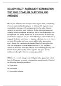 UC ADV HEALTH ASSESSMENT EXAMINATION TEST 2026 COMPLETE QUESTIONS AND ANSWERS