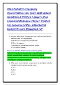 PALS Pediatric Emergency Resuscitation Final Exam With Actual Questions & Verified Answers &comma;Plus Explained Rationales&sol;Expert Verified For Guaranteed Pass 2026&sol;Latest Update&sol;Instant Download Pdf