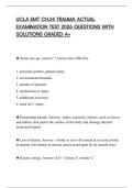 UCLA EMT CH&period;24 TRAUMA ACTUAL EXAMINATION TEST 2026 QUESTIONS WITH SOLUTIONS GRADED A&plus;