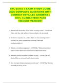 STC Series 6 EXAM STUDY GUIDE  2026 COMPLETE QUESTIONS WITH  CORRECT DETAILED ANSWERS &vert;&vert;  100&percnt; GUARANTEED PASS  <RECENT VERSION> 