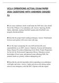 UCLA OPERATIONS ACTUAL EXAM PAPER 2026 QUESTIONS WITH ANSWERS GRADED A&plus;
