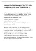 UCLA OPERATIONS EXAMINATION TEST 2026 QUESTIONS WITH SOLUTIONS GRADED A&plus;