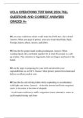 UCLA OPERATIONS TEST BANK 2026 FULL QUESTIONS AND CORRECT ANSWERS GRADED A&plus;
