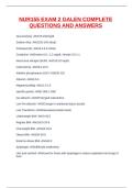 NUR155 EXAM 2 GALEN COMPLETE QUESTIONS AND ANSWERS