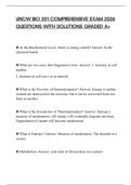 UNCW BIO 201 COMPREHENSIVE EXAM 2026 QUESTIONS WITH SOLUTIONS GRADED A&plus;