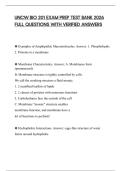 UNCW BIO 201 EXAM PREP TEST BANK 2026 FULL QUESTIONS WITH VERIFIED ANSWERS