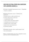 UNCW BIO 201 FINAL PAPER 2026 QUESTIONS WITH ANSWERS GRADED A&plus;