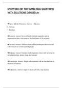 UNCW BIO 201 TEST BANK 2026 QUESTIONS WITH SOLUTIONS GRADED A&plus;