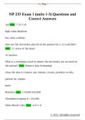 NP 235 Exam 1 &lpar;units 1-3&rpar; Questions and  Correct Answers 