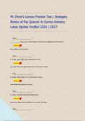 PA Driver's License Practice Test &vert; Strategies Review of Key Quizzes & Correct Answers&comma; Latest Update Verified 2026 &vert; 2027&period;      