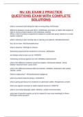 NU 131 EXAM 2 PRACTICE QUESTIONS EXAM WITH COMPLETE SOLUTIONS