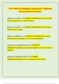 D771 WGU Quantitative Literacy OA &vert; Objective Assessment Actual Exam&period;
