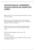 UNE PATHOPHYSIOLOGY COMPREHENSIVE EXAM 2026 QUESTIONS AND ANSWERS 100&percnt; CORRECT