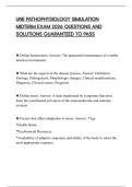 UNE PATHOPHYSIOLOGY SIMULATION MIDTERM EXAM 2026 QUESTIONS AND SOLUTIONS GUARANTEED TO PASS