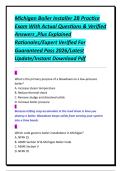 Michigan Boiler Installer 2B Practice Exam With Actual Questions & Verified Answers &comma;Plus Explained Rationales&sol;Expert Verified For Guaranteed Pass 2026&sol;Latest Update&sol;Instant Download Pdf