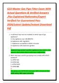 G33 Master Gas Pipe Fitter Exam With Actual Questions & Verified Answers &comma;Plus Explained Rationales&sol;Expert Verified For Guaranteed Pass 2026&sol;Latest Update&sol;Instant Download Pdf