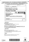 PEARSON EDEXCEL LEVEL 3 GCE 9EC0&sol;03 ECONOMICS A ADVANCED PAPER 3&colon; MICROECONOMICS AND MACROECONOMICS &plus;MARK SCHEME MAY 2025