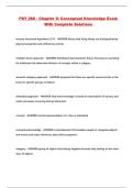 PSY 260 - Chapter 9&colon; Conceptual Knowledge Exam With Complete Solutions 