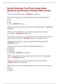 Dental Radiology Final Exam Study Guide  Questions And Answers Verified 100&percnt; Correct 