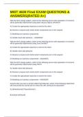 MIST 4630 Final EXAM QUESTIONS & ANSWERS&lpar;RATED A&plus;&rpar;